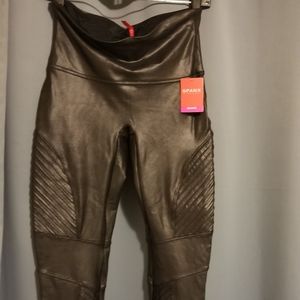 Motorcycle style Spanx brand faux leather
